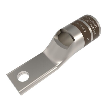 Burndy Copper Compression Lug, Narrow Tongue, 1 Hole w/ Inspection Window, 50 YA34LNT12